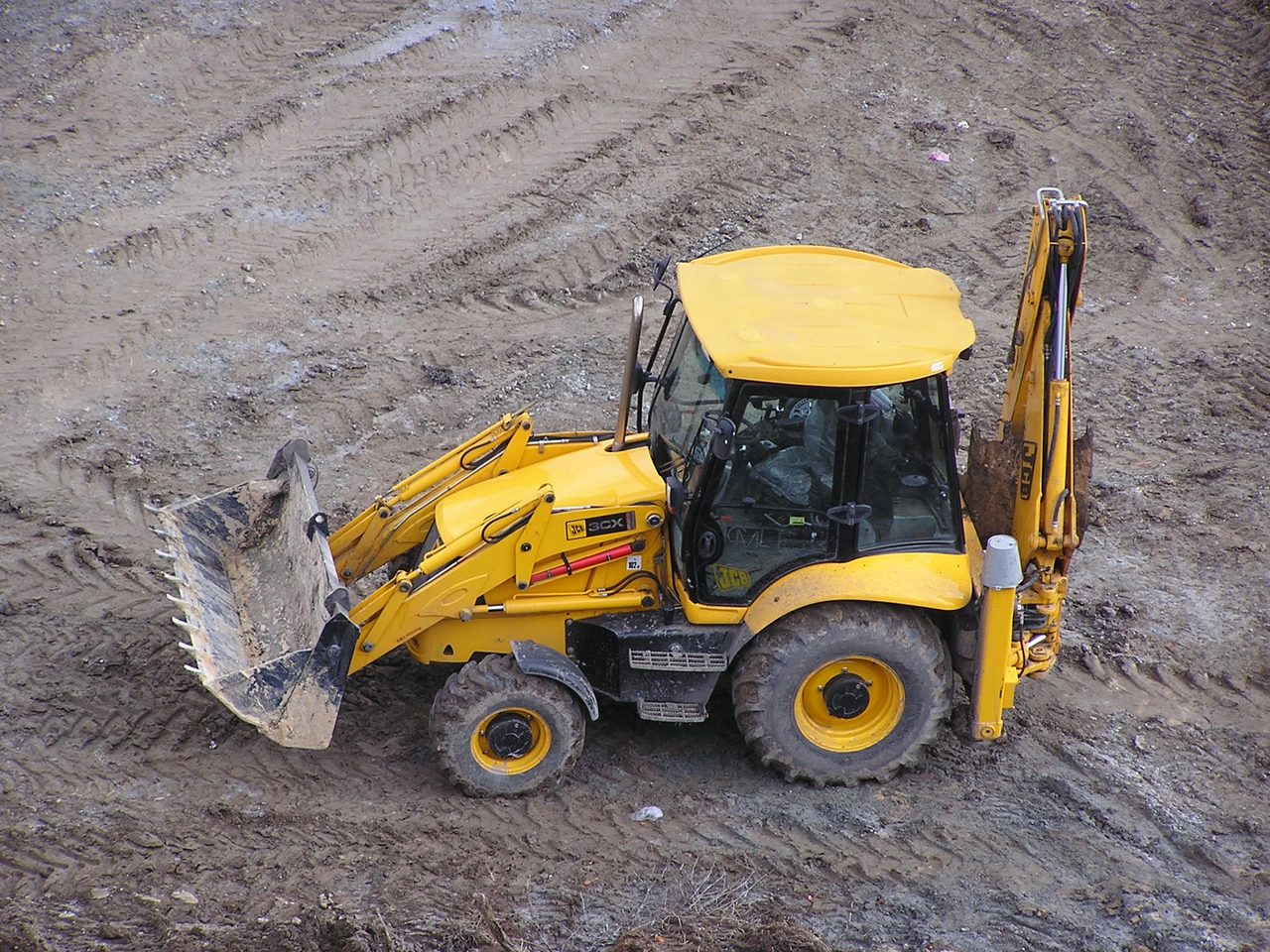 JCB backhoe loader excavator